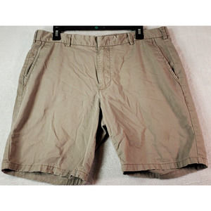Black Brown 1826‎ Shorts Mens Size 36 Tan Cotton Flat Front Medium Wash Pockets